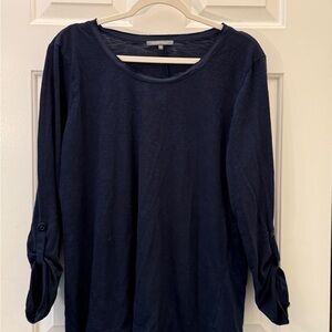 Classic Navy Long Sleeve Women's Top